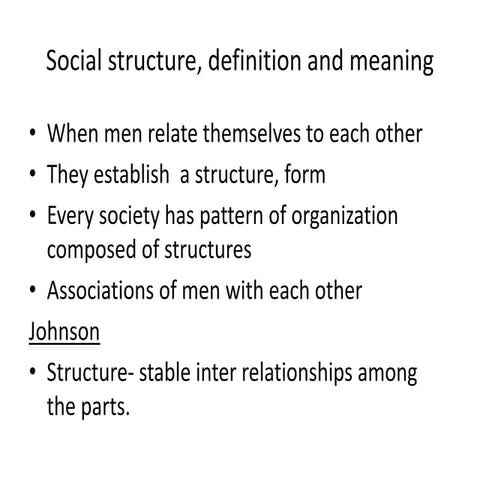 Social structure (Sociology)