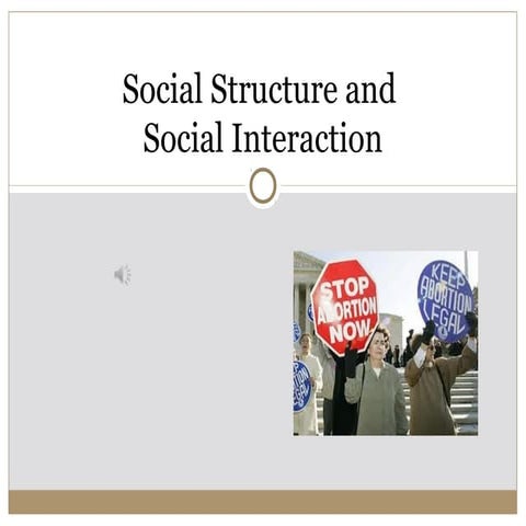 Social structure and social interaction