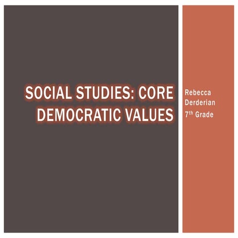 Core democratic values | PPT