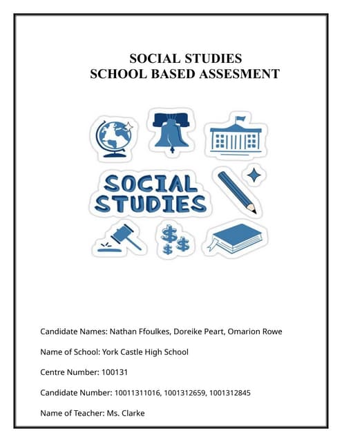 CSEC SBAs Social Studies Guide for 2025s | PPT