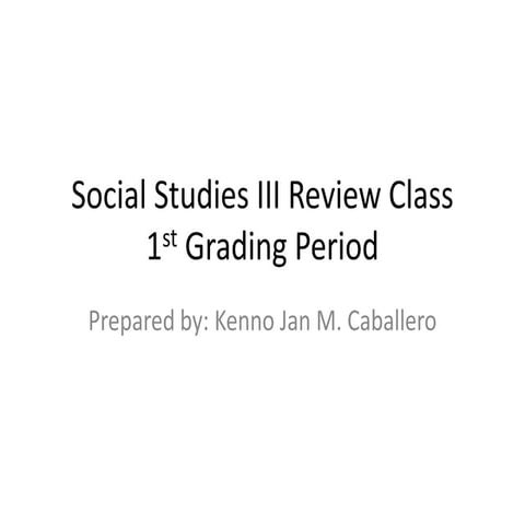 Social studies iii review class