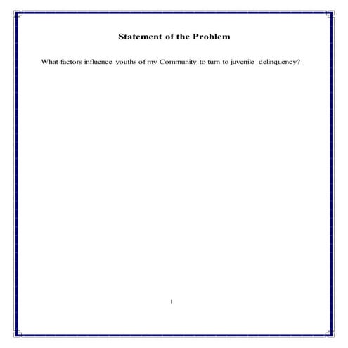 Social studies (s.b.a)  its juvenile Delinquent s.b.a