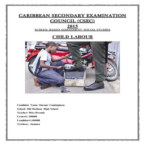 Social studies (sba) 