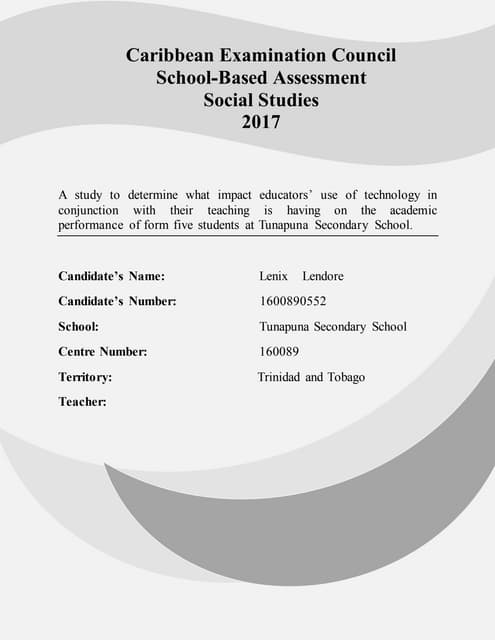 Implementing Science Investigations for the CSEC SBA | PPT