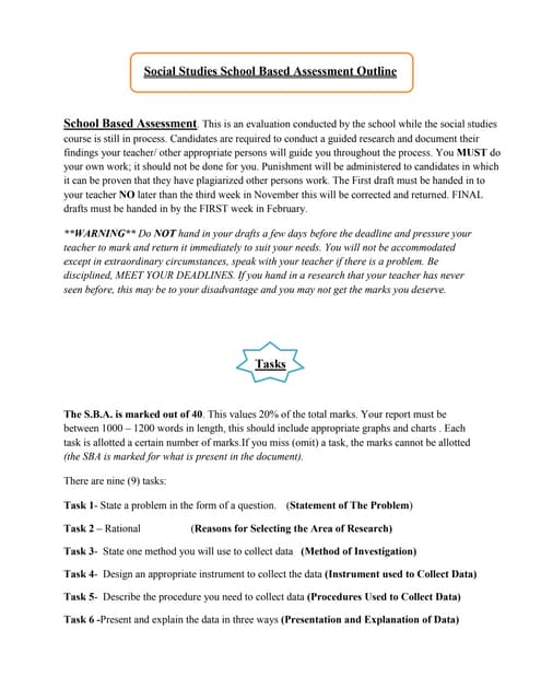 CSEC Social Studies - Sample SBA | DOCX