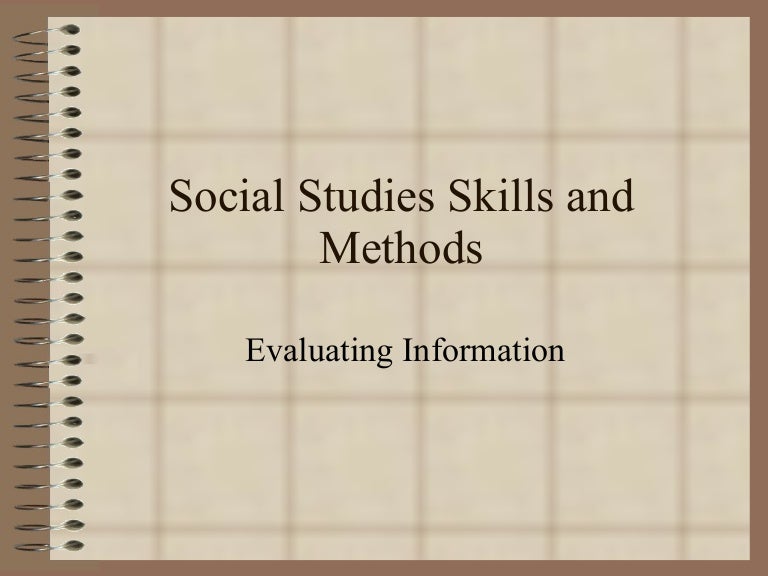 Social Studies Skills And Methods