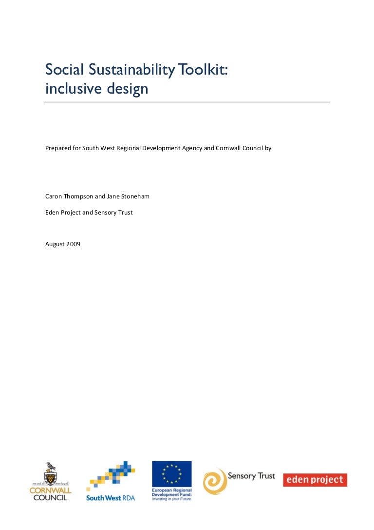 Social Sustainability Toolkit: Inclusive Design - Sensory Therapy Gardens