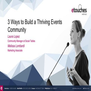 Social Tables Webinar: 3 Ways to Build a Thriving Events Community