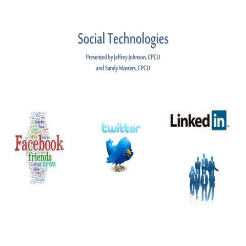 Social Technologies Presentation CPCU I Day 2010