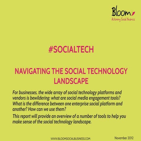 BLOOM Social Media: Navigating the Social Technology Landscape