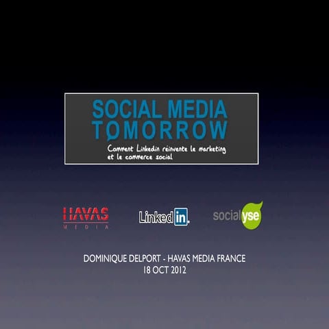 Social Media Tomorrow : conference with LinkedIn VP Mike Gamson ( his deck is...