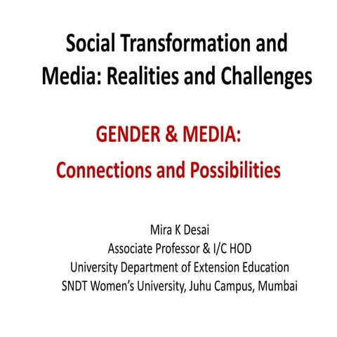 Social transformation and media