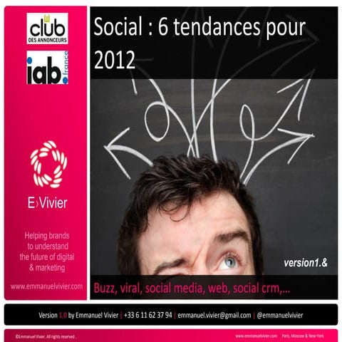 Social Media & Digital : 6 tendances pour 2012