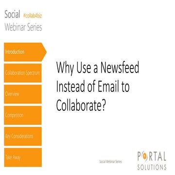 WEBINAR: Why Use a Newsfeed Instead of Email to Collaborate? 