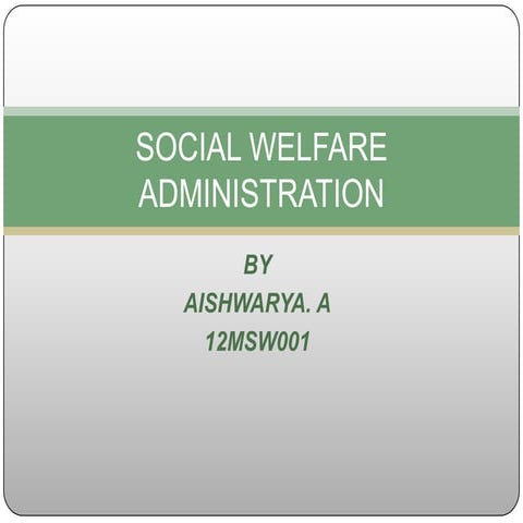 Social welfare administration (1)