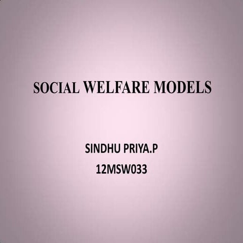 Social welfare models