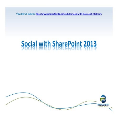 Social with SharePoint 2013