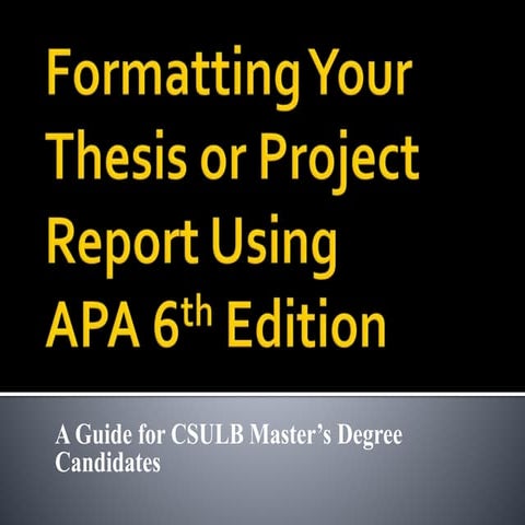 Social Work 2014 15 APA 6th ed. Formatting Rules