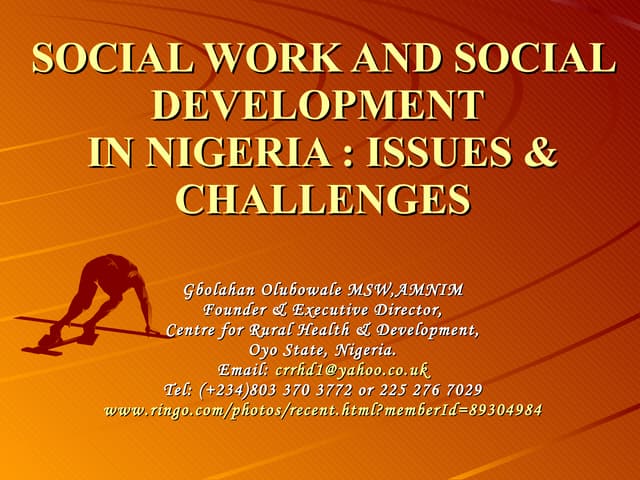Social Work and Social Development in Nigeria  -  Issues & Challenges
