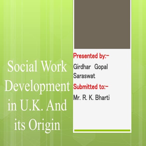 Social work history in uk | PPTX