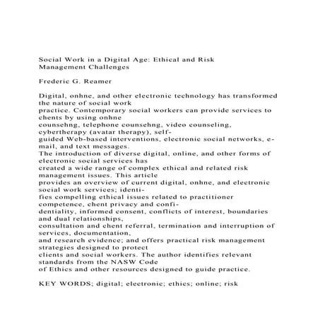 Technology & Social work | PPTX