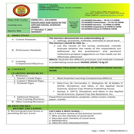 Lesson Plan in DIASS -Social Work Process.docx