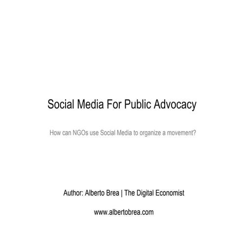 Socia media for public advocacy