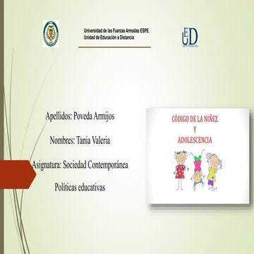 Código de la niñez y adolescencia | PPTX