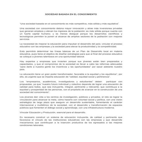 Sociedad basada en el conocimiento taller 4