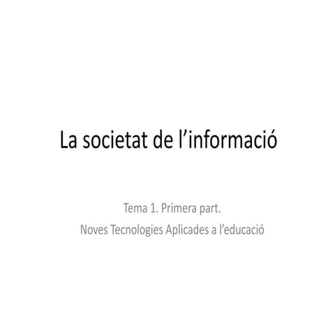 Sociedad de la informacion