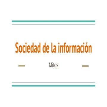 Sociedad de la informacion