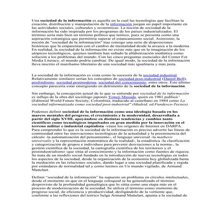 Sociedad de la informacion!!!    blen !!!