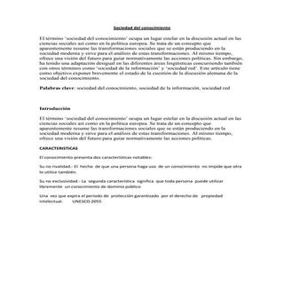 Sociedad del conocimiento