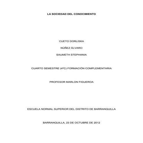 Sociedad del conocimiento