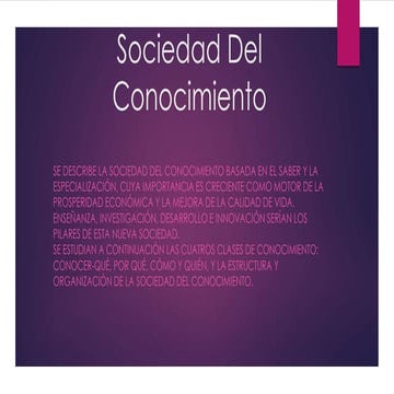 Sociedad del conocimiento
