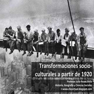 Sociedad de masas hacia 1920