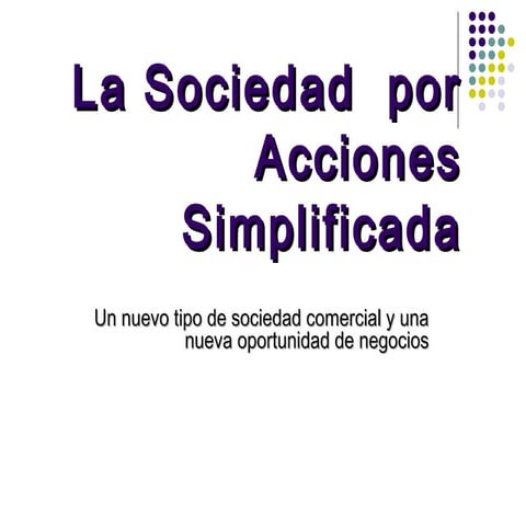 Sociedades por acciones simplificadas