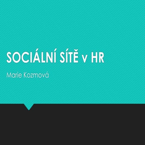 Sociální sítě v HR