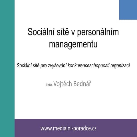 Sociální sítě pro zvyšování konkurenceschopnosti