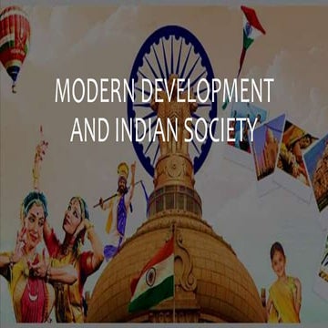 Modern Development & Indian Society 