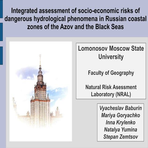 Assessment of socio-economic risks of dangerous hydrological phenomena in Rus...