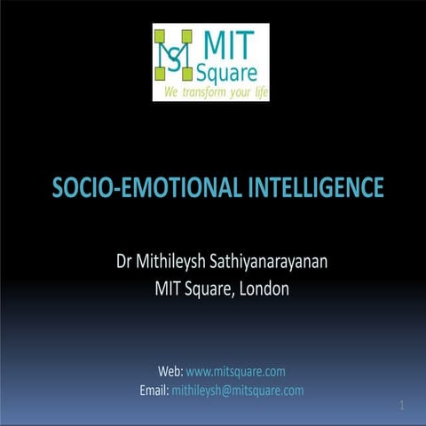 Socio Emotional Intelligence (SEI)