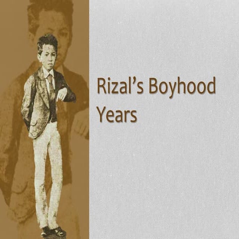 The boyhood years of jose rizal | PDF