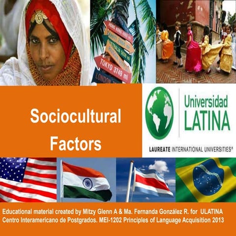 Sociocultural Factors of L2 Learning | PPTX