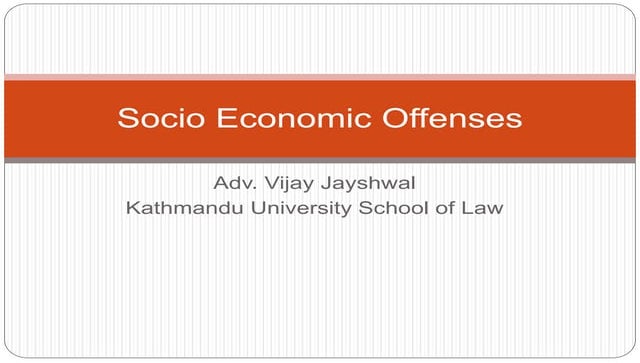 SocioEconomic Offenses