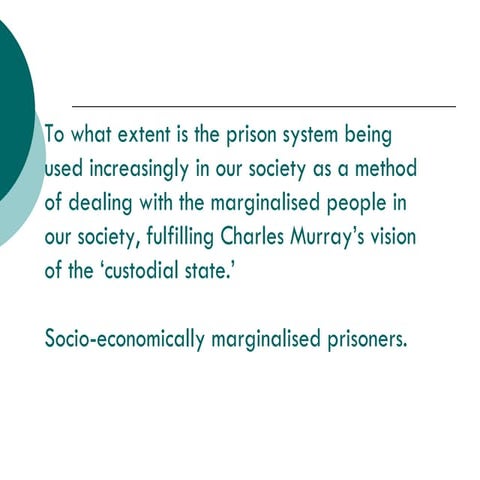Prisons - Socio-Economic