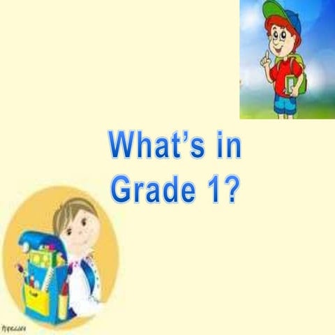 Socio Emotional Expectations of a Grade 1 Pupil