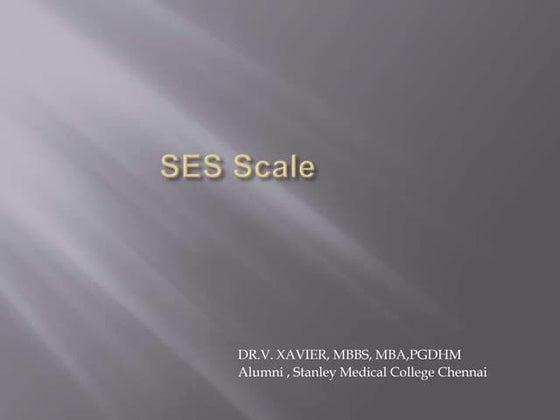Socio economic status scales | PPT