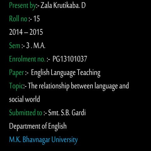 Sociolinguistic