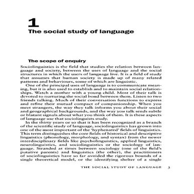 Sociolinguistics